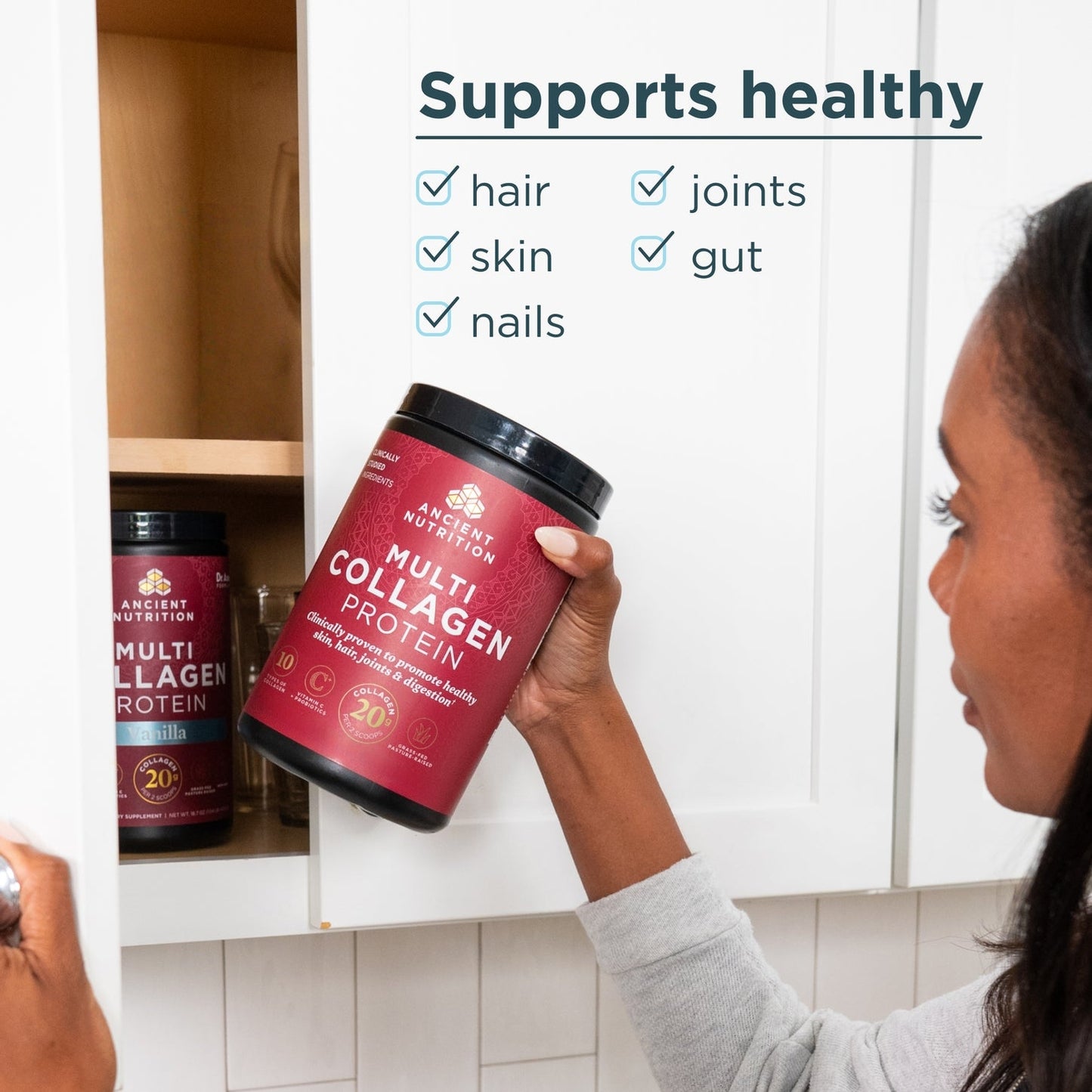 Collagen Powder Protein with Probiotics, Unflavored Multi Collagen Protein with Vitamin C, 45 Servings, Hydrolyzed Collagen Peptides Supports Skin and Nails, Gut Health, 16oz